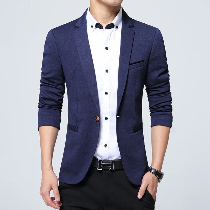 Men's Smart Casual Suit Blazers Slim Fit Sport Coat Fashion Formal Dress Groom Marriage Suit Coat Spring Autumn Outwear - SHOWLU FASHION STORE