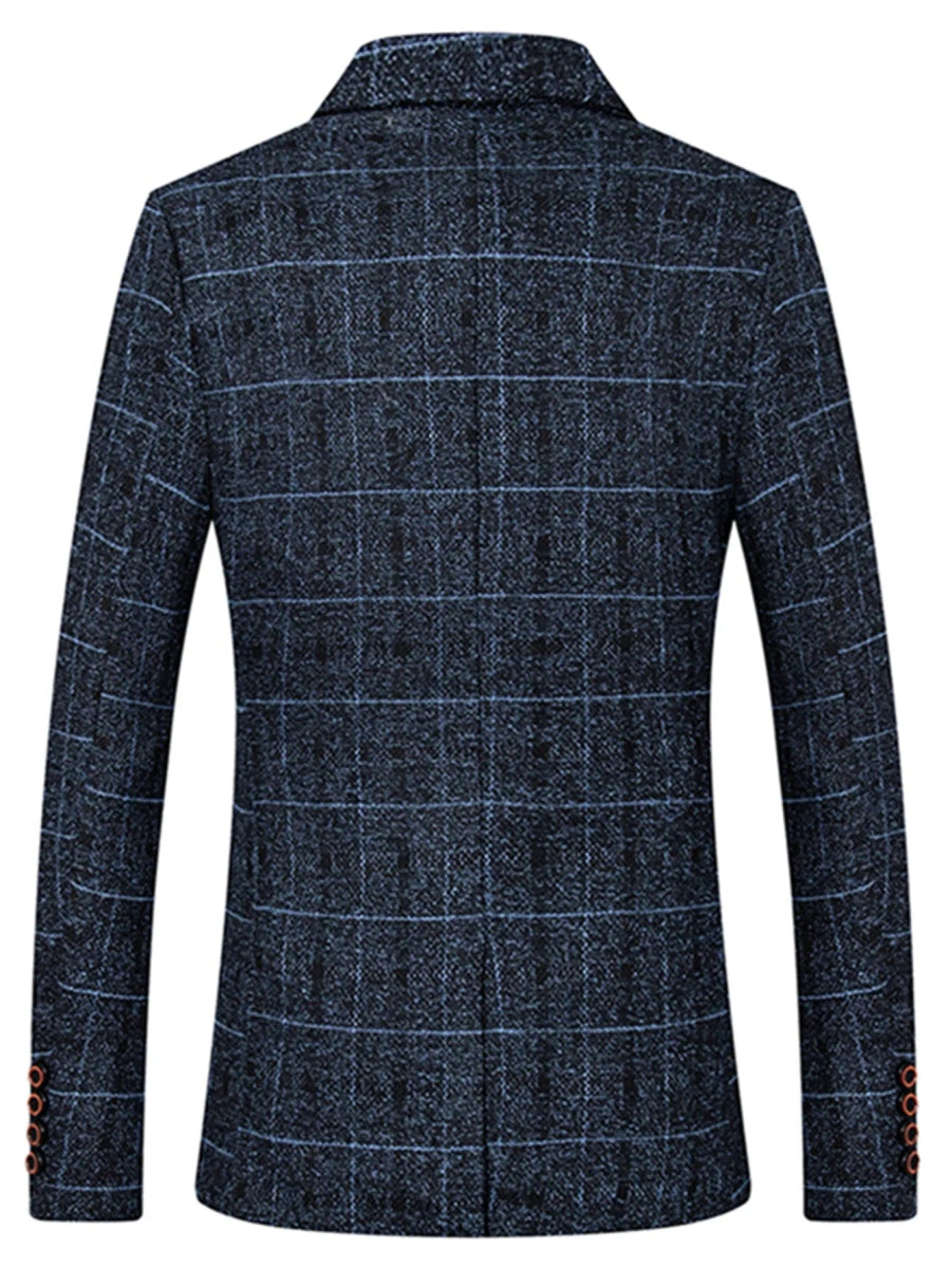 Men's Suit Coat Business Casual Small Suit Spring And Autumn New Professional Clothes Formal Men's Top Fashion Plaid Dress - SHOWLU FASHION STORE