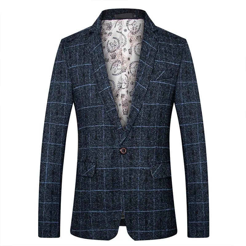 Men's Suit Coat Business Casual Small Suit Spring And Autumn New Professional Clothes Formal Men's Top Fashion Plaid Dress - SHOWLU FASHION STORE