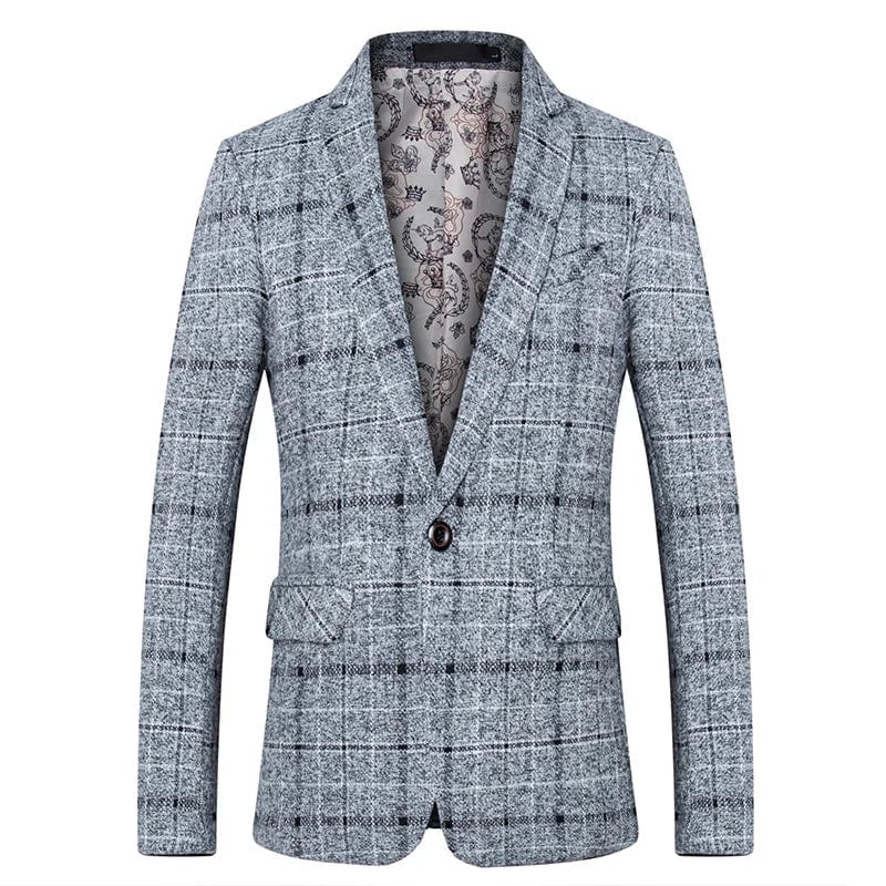 Men's Suit Coat Business Casual Small Suit Spring And Autumn New Professional Clothes Formal Men's Top Fashion Plaid Dress - SHOWLU FASHION STORE