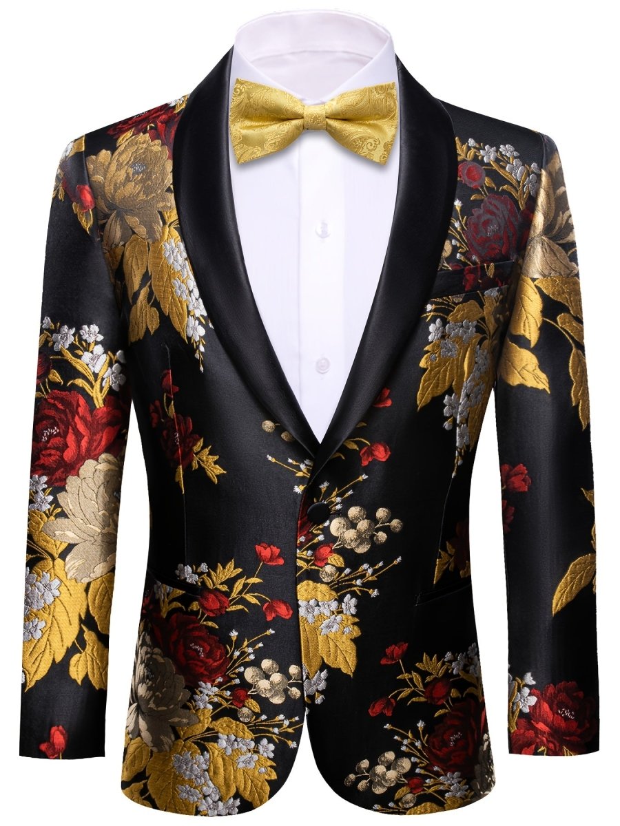 Mens Suit Jacket Blazer Wedding Blazer One Button Mens Tux Dress Suit Jacket Shawl Lapel for Dinner Prom Party - SHOWLU FASHION STORE