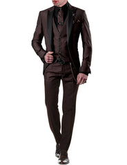 Men's Suit Peak Lapel One Button Jacket and Vest Pants Set - SHOWLU FASHION STORE