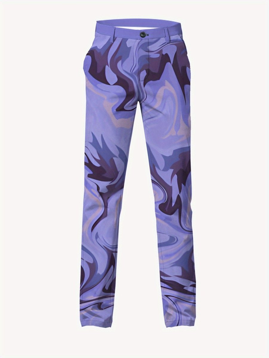 Men's Suit with Abstract Art Pattern - SHOWLU FASHION STORE