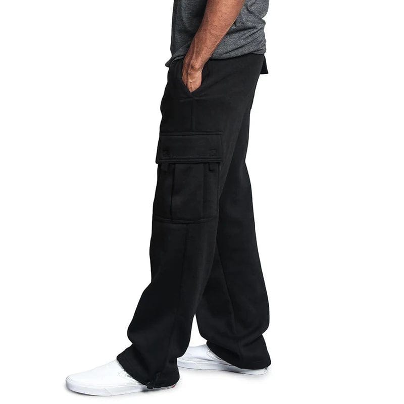 Mens Sweatpants Straight Fit Joggers for Sports and Streetwear Loose Oversized Drawstring Long Pants Men Multi - pocket Pants - SHOWLU FASHION STORE