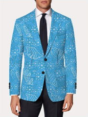Men'S Trendy Casual Blazer, 100% Polyester, All - Season Lapel Collar, Slight Stretch, Regular Fit, Mature Style, Button Detail, 280gsm Woven Fabric, 100gsm Lightweight Jacket - SHOWLU FASHION STORE