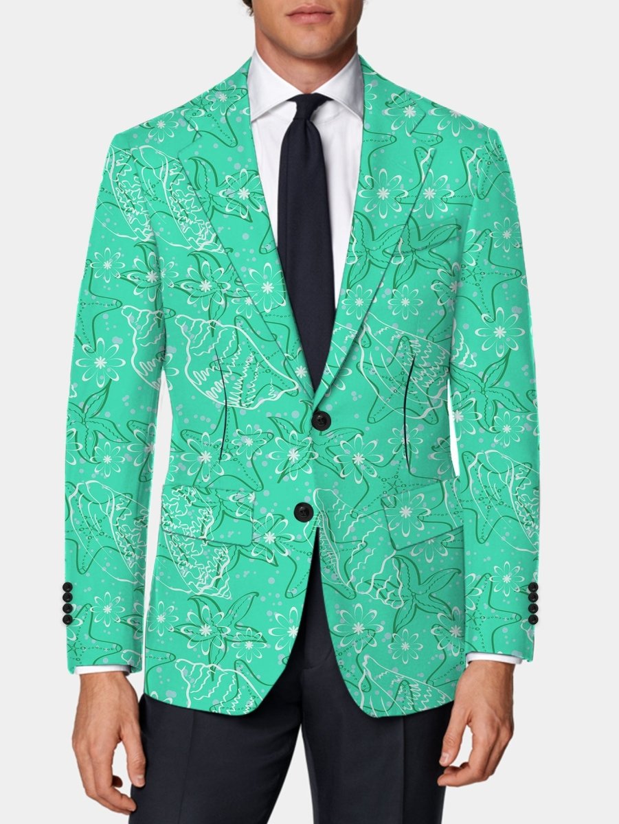 Men'S Trendy Casual Blazer, 100% Polyester, All - Season Lapel Collar, Slight Stretch, Regular Fit, Mature Style, Button Detail, 280gsm Woven Fabric, 100gsm Lightweight Jacket - SHOWLU FASHION STORE