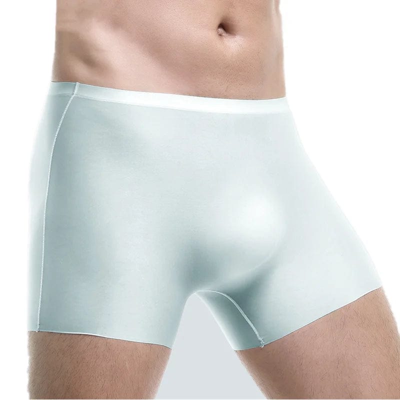 Mens Underwear Seamless Boxers Shorts Homme Panties For Man Solid Slim Ice Silk 3D Pouch Underpants Male Cueca Calzoncillo L - 3XL - SHOWLU FASHION STORE