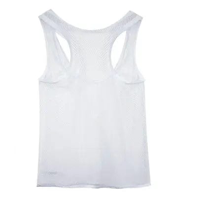 Men's Vest Large mesh breathable sexy camisole tank top undershirt clothes men tank top sleeveless shirts singlet fitness - SHOWLU FASHION STORE