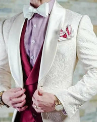 Men's Wedding Suit 2023 Italian Design Custom Black Smoking Tuxedo Jacket 3 - piece Set (coat Vest Pants) Men's Groom Terno Suit - SHOWLU FASHION STORE