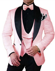 Men's Wedding Suit 2023 Italian Design Custom Black Smoking Tuxedo Jacket 3 - piece Set (coat Vest Pants) Men's Groom Terno Suit - SHOWLU FASHION STORE