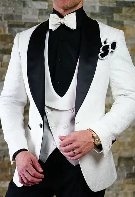 Men's Wedding Suit 2023 Italian Design Custom Black Smoking Tuxedo Jacket 3 - piece Set (coat Vest Pants) Men's Groom Terno Suit - SHOWLU FASHION STORE