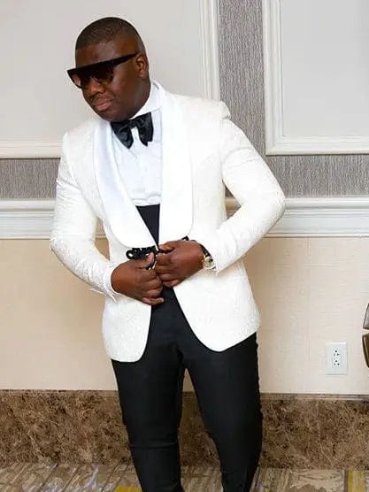 Men's Wedding Suit 2023 Italian Design Custom Black Smoking Tuxedo Jacket 3 - piece Set (coat Vest Pants) Men's Groom Terno Suit - SHOWLU FASHION STORE