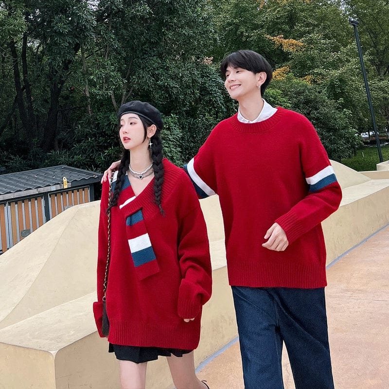 Men's Young Adult Couple Christmas New Year Pullover - SHOWLU FASHION STORE