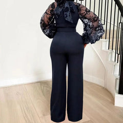 Mesh Jumpsuit Women White Overalls Party Lace Rompers New In Bodysuit One Piece Long Sleeve Summer Long Pants Y2k Spring Work - SHOWLU FASHION STORE