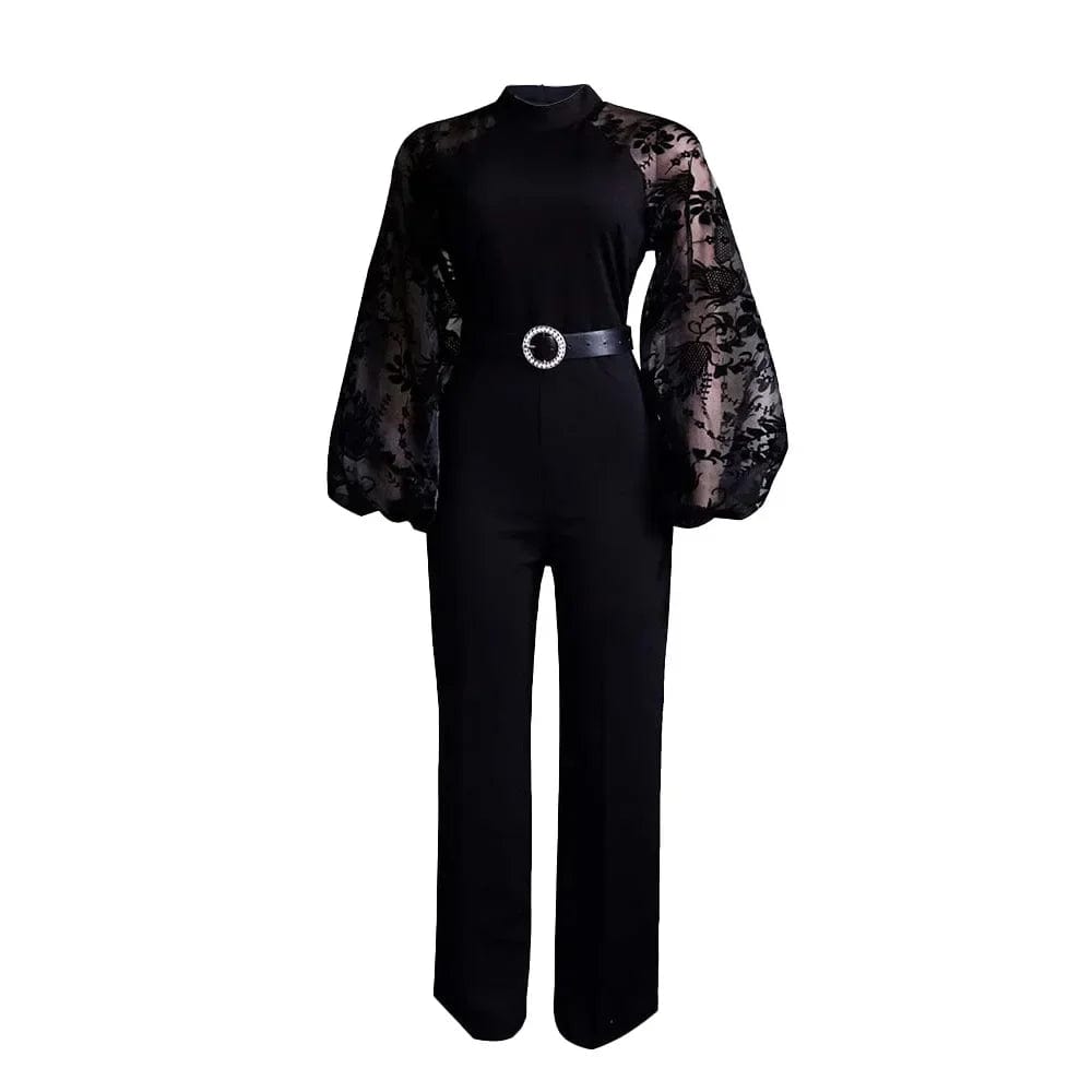 Mesh Jumpsuit Women White Overalls Party Lace Rompers New In Bodysuit One Piece Long Sleeve Summer Long Pants Y2k Spring Work - SHOWLU FASHION STORE