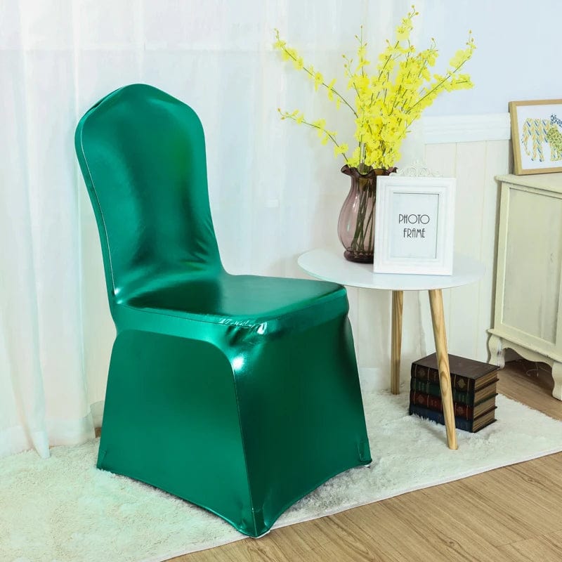 Metallic Gold Silver Spandex Chair Cover Wedding Decoration Shiny Bronze Colour Lycra Luxury Design Nice Quality - SHOWLU FASHION STORE