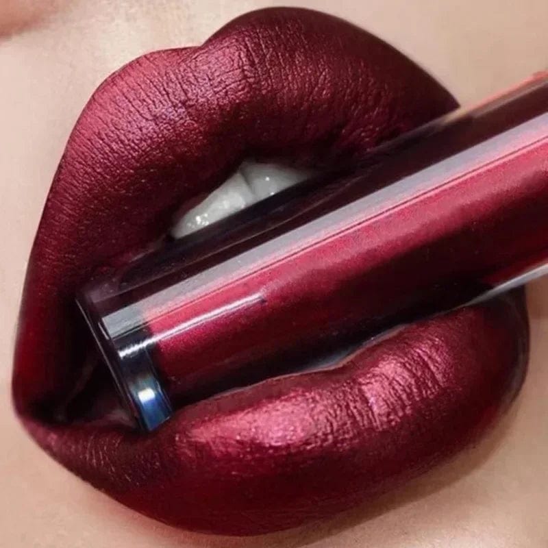 Metallic Matte Liquid Lipstick Waterproof Long Lasting Non - Stick Cup Matte Shimmer Glitter Lip Gloss Women Lips Makeup 12 Colors - SHOWLU FASHION STORE