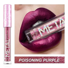 Metallic Matte Liquid Lipstick Waterproof Long Lasting Non - Stick Cup Matte Shimmer Glitter Lip Gloss Women Lips Makeup 12 Colors - SHOWLU FASHION STORE