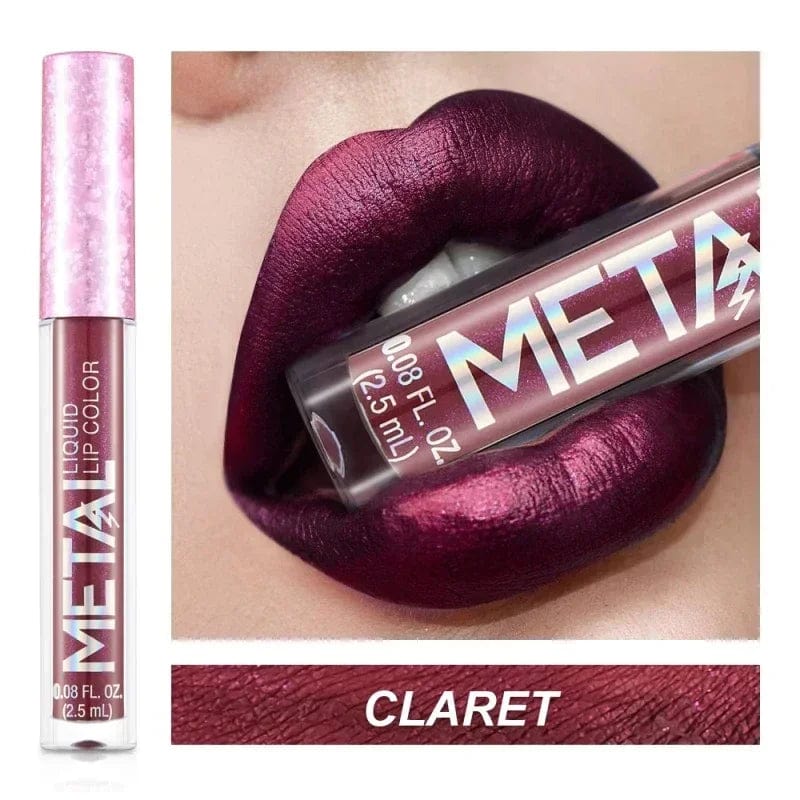 Metallic Matte Liquid Lipstick Waterproof Long Lasting Non - Stick Cup Matte Shimmer Glitter Lip Gloss Women Lips Makeup 12 Colors - SHOWLU FASHION STORE
