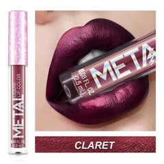 Metallic Matte Liquid Lipstick Waterproof Long Lasting Non - Stick Cup Matte Shimmer Glitter Lip Gloss Women Lips Makeup 12 Colors - SHOWLU FASHION STORE