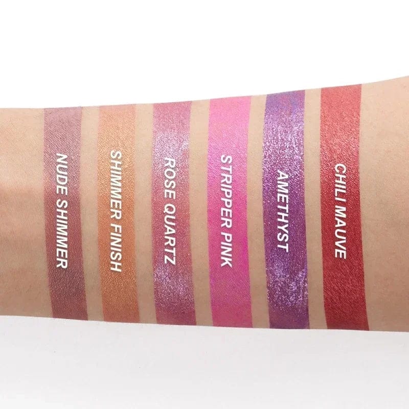 Metallic Matte Liquid Lipstick Waterproof Long Lasting Non - Stick Cup Matte Shimmer Glitter Lip Gloss Women Lips Makeup 12 Colors - SHOWLU FASHION STORE