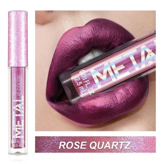 Metallic Matte Liquid Lipstick Waterproof Long Lasting Non - Stick Cup Matte Shimmer Glitter Lip Gloss Women Lips Makeup 12 Colors - SHOWLU FASHION STORE