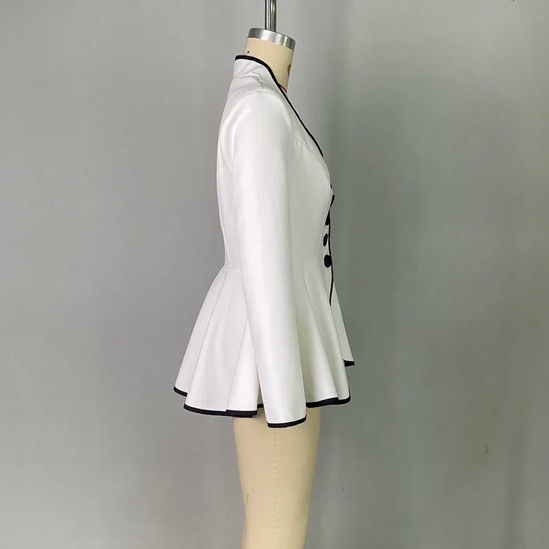 Modigirl Fall Women’s Original Jacket Outerwear 2025 Spring Deep V - Neck Long Sleeves Buttoned Slim Elegant Ladies Clothing Tops - SHOWLU FASHION STORE