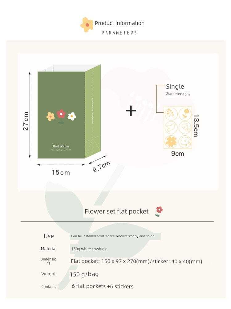 Mori Leaf Chinese Valentine's Day Hand Bag Kids Baking Gift - SHOWLU FASHION STORE