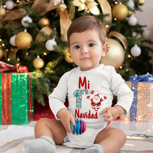 My First Christmas Baby Bodysuit Boys Girls Clothes Xmas Infat Cute Romper Christmas Party Baby Bodysuits Newborn 1st Xmas Gift - SHOWLU FASHION STORE