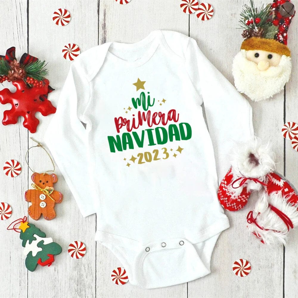 My First Christmas Baby Bodysuit Boys Girls Clothes Xmas Infat Cute Romper Christmas Party Baby Bodysuits Newborn 1st Xmas Gift - SHOWLU FASHION STORE