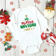 My First Christmas Baby Bodysuit Boys Girls Clothes Xmas Infat Cute Romper Christmas Party Baby Bodysuits Newborn 1st Xmas Gift - SHOWLU FASHION STORE