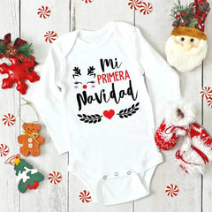 My First Christmas Baby Bodysuit Boys Girls Clothes Xmas Infat Cute Romper Christmas Party Baby Bodysuits Newborn 1st Xmas Gift - SHOWLU FASHION STORE