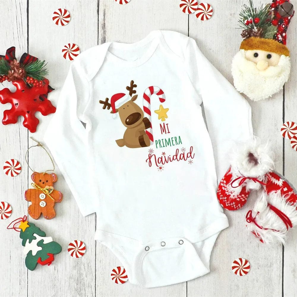 My First Christmas Baby Bodysuit Boys Girls Clothes Xmas Infat Cute Romper Christmas Party Baby Bodysuits Newborn 1st Xmas Gift - SHOWLU FASHION STORE