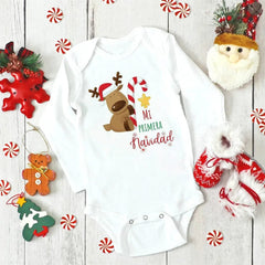 My First Christmas Baby Bodysuit Boys Girls Clothes Xmas Infat Cute Romper Christmas Party Baby Bodysuits Newborn 1st Xmas Gift - SHOWLU FASHION STORE