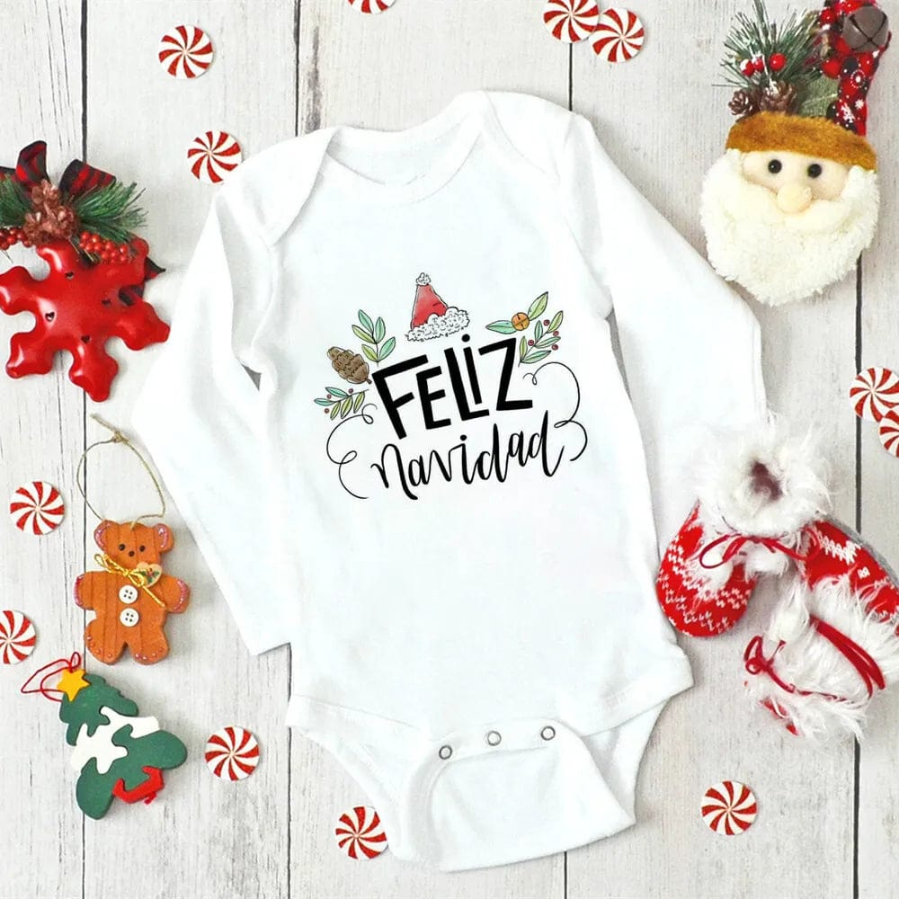 My First Christmas Baby Bodysuit Boys Girls Clothes Xmas Infat Cute Romper Christmas Party Baby Bodysuits Newborn 1st Xmas Gift - SHOWLU FASHION STORE