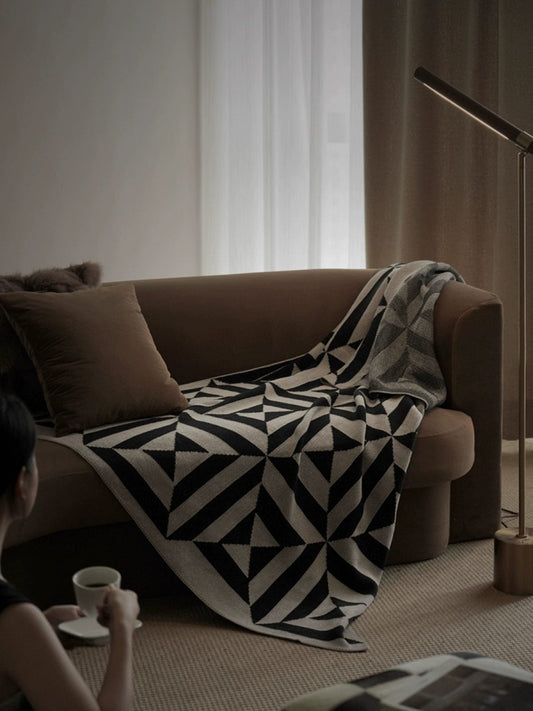 Nachumus Chessboard Knitting Office Blanket - SHOWLU FASHION STORE