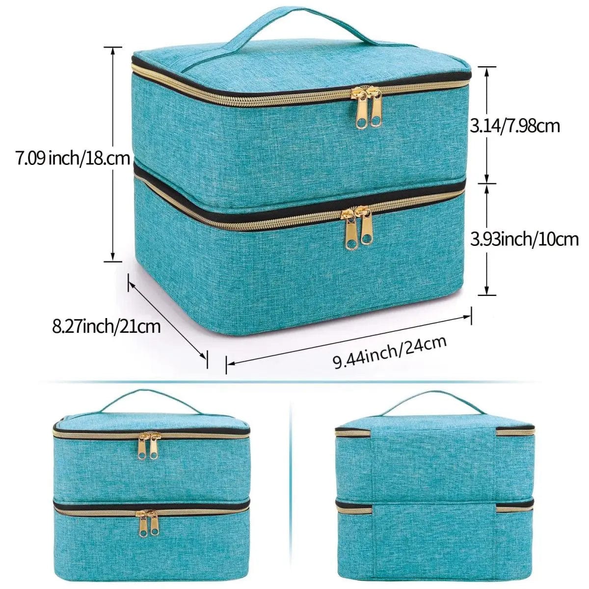Nail Polish Organizer Handheld Double Layer CosmeticOrganizer Tote Bag For Girls And Women Nail Art, EssentialOil, Cosmetic Set - SHOWLU FASHION STORE