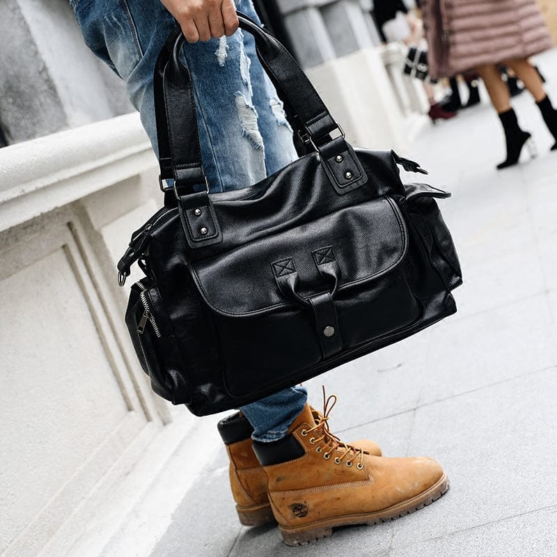 New Arrival Large Capacity Men's Business Trip Leather Backpack - SHOWLU FASHION STORE