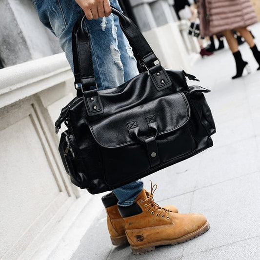 New Arrival Large Capacity Men's Business Trip Leather Backpack - SHOWLU FASHION STORE