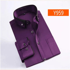 new arrival Spring commercial easy care shirt male oversize long - sleeve fashion formal high quality plus size M - 7XL8XL9XL - SHOWLU FASHION STORE