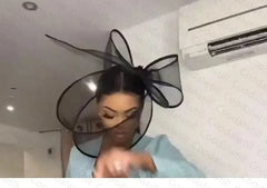 New Black Fascinator Wedding Pillbox Hat Women Elegant Fascinator Hats Hair Clip Church Ladies Party Headpiece Fashion Headwear - SHOWLU FASHION STORE