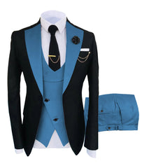 New Costume Homme Popular Clothing Luxury Party Stage Men's Suit Groomsmen Regular Fit Tuxedo 3 Peice Set Jacket+Trousers+Vest - SHOWLU FASHION STORE