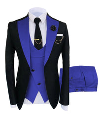 New Costume Homme Popular Clothing Luxury Party Stage Men's Suit Groomsmen Regular Fit Tuxedo 3 Peice Set Jacket+Trousers+Vest - SHOWLU FASHION STORE