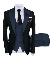 New Costume Homme Popular Clothing Luxury Party Stage Men's Suit Groomsmen Regular Fit Tuxedo 3 Peice Set Jacket+Trousers+Vest - SHOWLU FASHION STORE