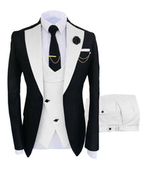 New Costume Homme Popular Clothing Luxury Party Stage Men's Suit Groomsmen Regular Fit Tuxedo 3 Peice Set Jacket+Trousers+Vest - SHOWLU FASHION STORE