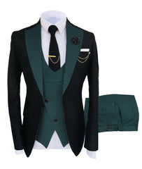 New Costume Homme Popular Clothing Luxury Party Stage Men's Suit Groomsmen Regular Fit Tuxedo 3 Peice Set Jacket+Trousers+Vest - SHOWLU FASHION STORE