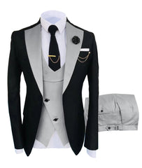 New Costume Homme Popular Clothing Luxury Party Stage Men's Suit Groomsmen Regular Fit Tuxedo 3 Peice Set Jacket+Trousers+Vest - SHOWLU FASHION STORE