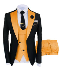 New Costume Homme Popular Clothing Luxury Party Stage Men's Suit Groomsmen Regular Fit Tuxedo 3 Peice Set Jacket+Trousers+Vest - SHOWLU FASHION STORE