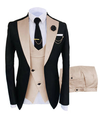 New Costume Homme Popular Clothing Luxury Party Stage Men's Suit Groomsmen Regular Fit Tuxedo 3 Peice Set Jacket+Trousers+Vest - SHOWLU FASHION STORE