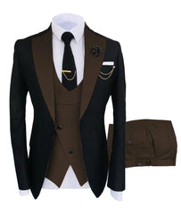 New Costume Homme Popular Clothing Luxury Party Stage Men's Suit Groomsmen Regular Fit Tuxedo 3 Peice Set Jacket+Trousers+Vest - SHOWLU FASHION STORE